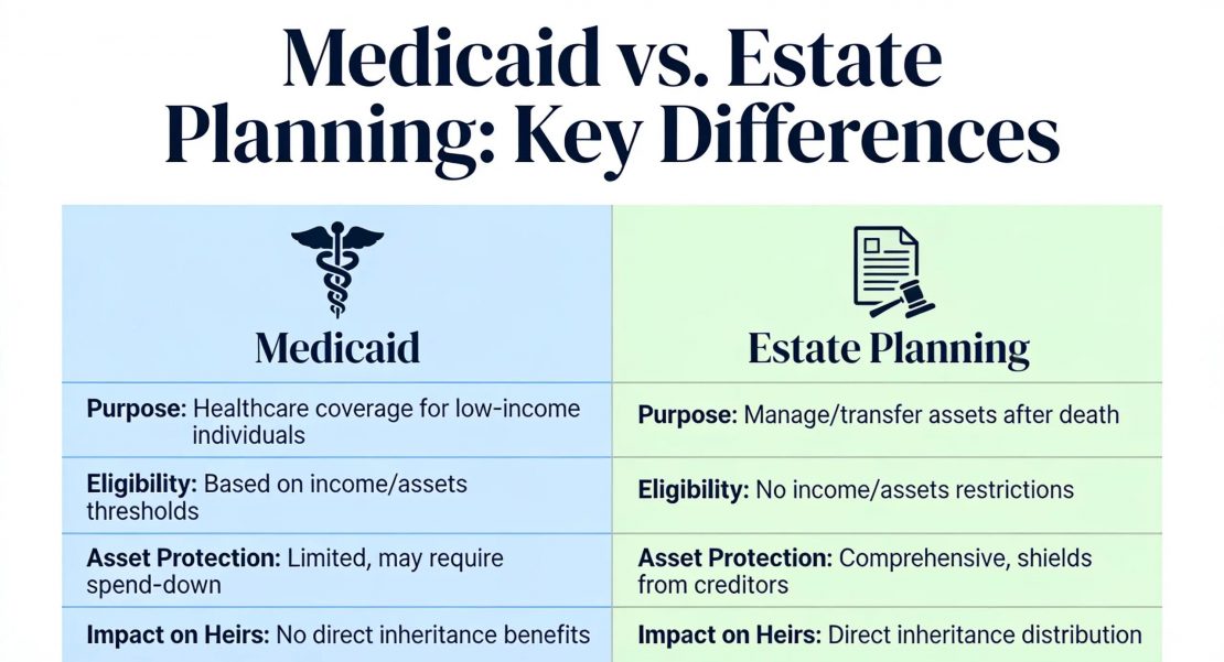 Medicaid vs. Estate Planning: Key Differences